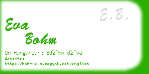 eva bohm business card